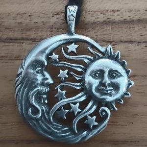 Sun and moon necklace